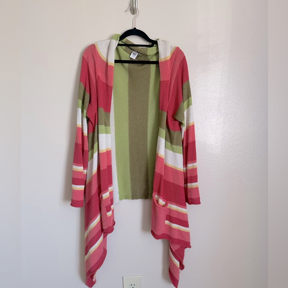 J. Jill Multicolor Striped‎ Cardigan xl